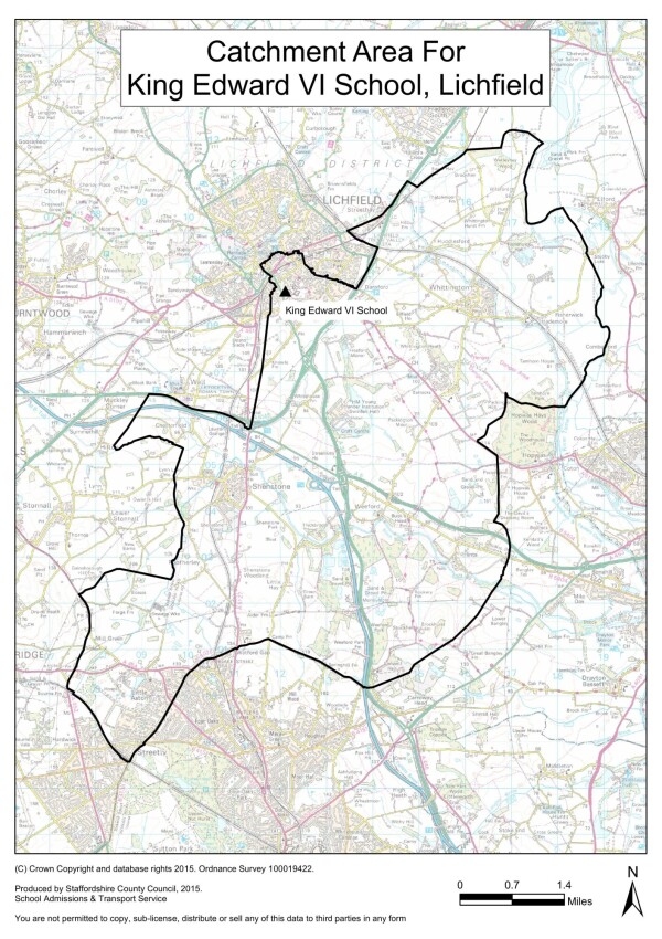 Map of Catchment area 