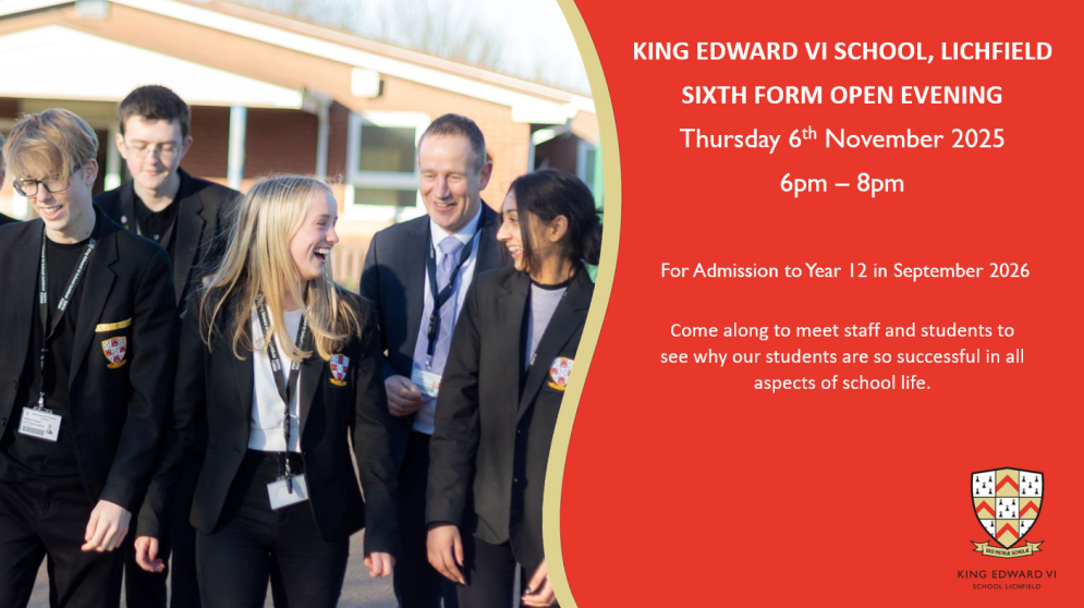Sixth Form Open Evening banner 